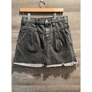 We The Free Sanded Black Distressed Mini Jean Skirt Size 25